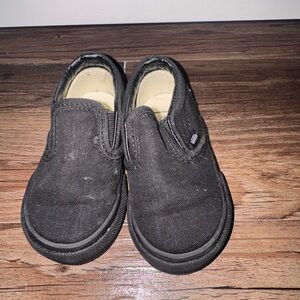 Vans Kids Black Slip-On Sneakers